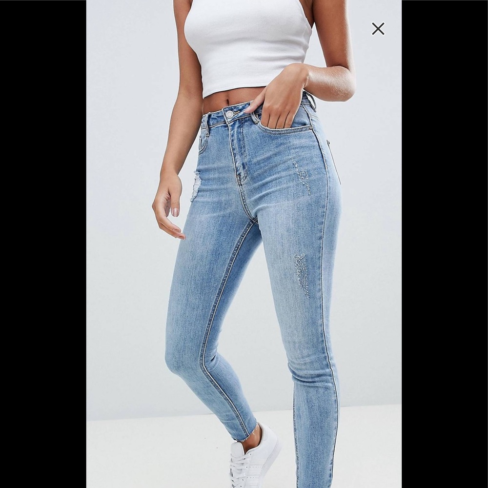 Misguided sinner high waist skinny Jeans